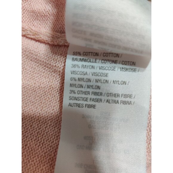 Belle by Kim Gravel Pink Metallic Knit Tank Top L Sleeveless Shimmer Stretch QVC - Picture 8 of 12